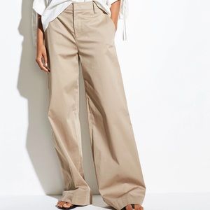 VINCE Italian Wide-leg khaki business trousers size 6
